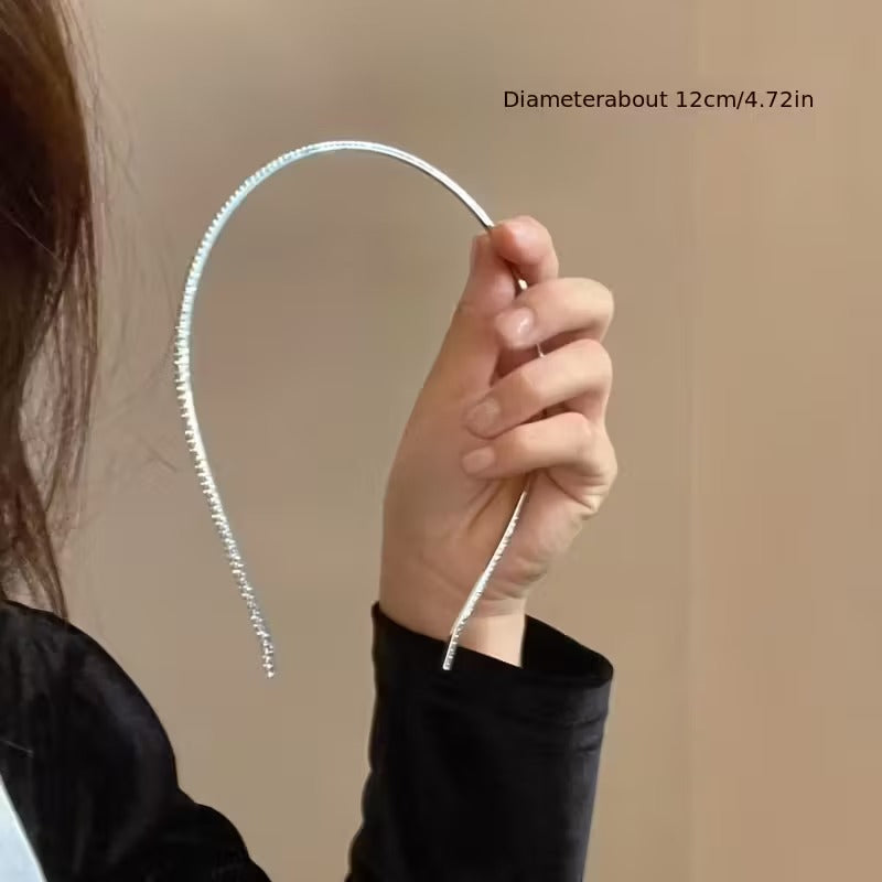 Elegant 1pc Sparkling Rhinestone Hairband | Versatile for Casual & Formal Events, Comfortable Hair Accessory, Shimmering Fine Rhinestones