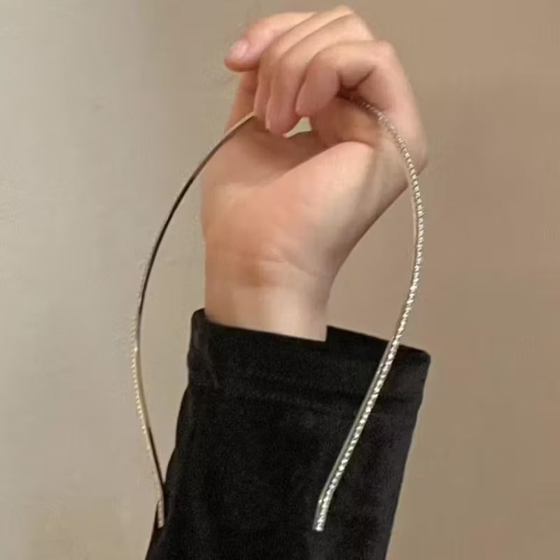 Elegant 1pc Sparkling Rhinestone Hairband | Versatile for Casual & Formal Events, Comfortable Hair Accessory, Shimmering Fine Rhinestones